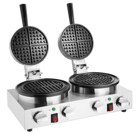 Buffalo Doppel-Rund-Belgische-Waffeleisen Buffalo Doppel-Rund-Belgische-Waffeleisen