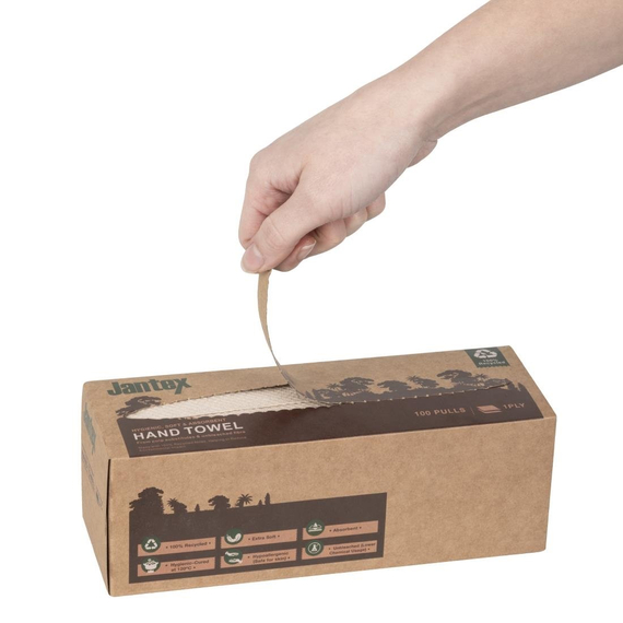 Jantex Green 100% Recyceltes Handtuch 1-lagig 100 Blatt (36 Stück) 5 Jantex Green 100% Recyceltes Handtuch 1-lagig 100 Blatt (36 Stück)