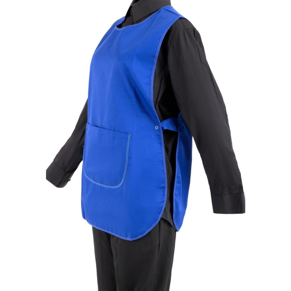 Weißes Tabard mit Tasche Königsblau 3 Weißes Tabard mit Tasche Königsblau
