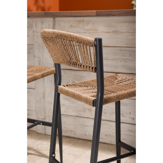 Bolero Eden PE Twist Rattan Outdoor Barhocker Natur (2 Stück) 5 Bolero Eden PE Twist Rattan Outdoor Barhocker Natur (2 Stück)