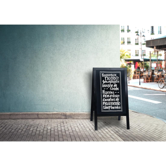 Securit Black Woody großes Gehwegkreide-A-Tafel-Schild 4 Securit Black Woody großes Gehwegkreide-A-Tafel-Schild