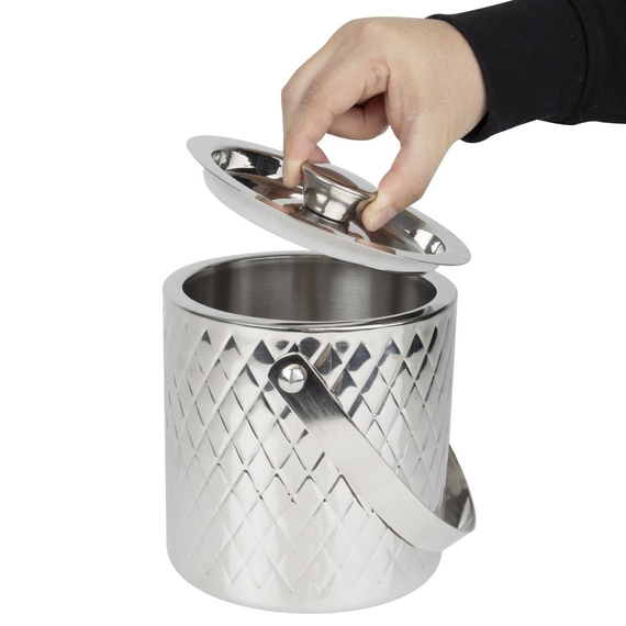 Olympia Geo doppelwandiger Eiskübel Edelstahl - 2Ltr 9 Olympia Geo doppelwandiger Eiskübel Edelstahl - 2Ltr
