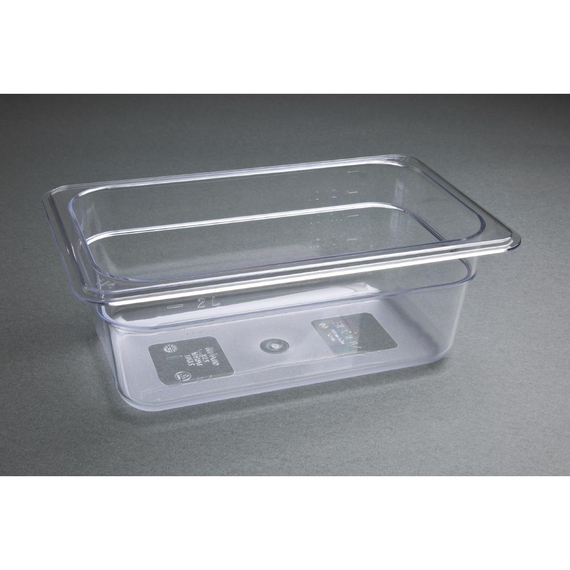 Vogue Polycarbonat GN-Behälter GN1/4 100mm 6 Vogue Polycarbonat GN-Behälter GN1/4 100mm