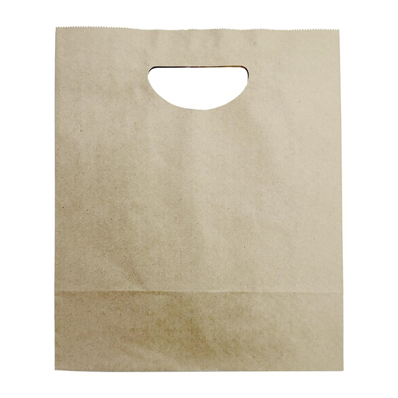 Fiesta Recycelbare Papiertüte mit D-Schlitz Griff Braun - Groß (250 Stück) 2 Fiesta Recycelbare Papiertüte mit D-Schlitz Griff Braun - Groß (250 Stück)