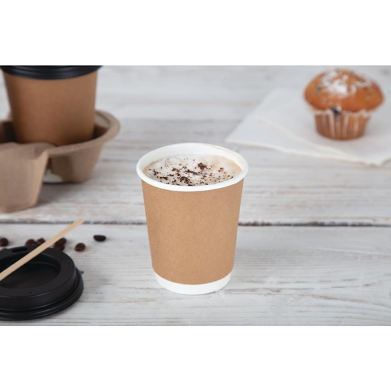 Fiesta Recyclable Deckel für 225ml-Heißgetränkebecher schwarz (1000 Stück) 3 Fiesta Recyclable Deckel für 225ml-Heißgetränkebecher schwarz (1000 Stück)