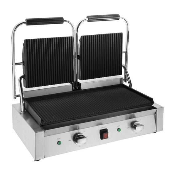 Buffalo Bistro doppelter Kontaktgrill gerillt/gerillt Buffalo Bistro doppelter Kontaktgrill gerillt/gerillt
