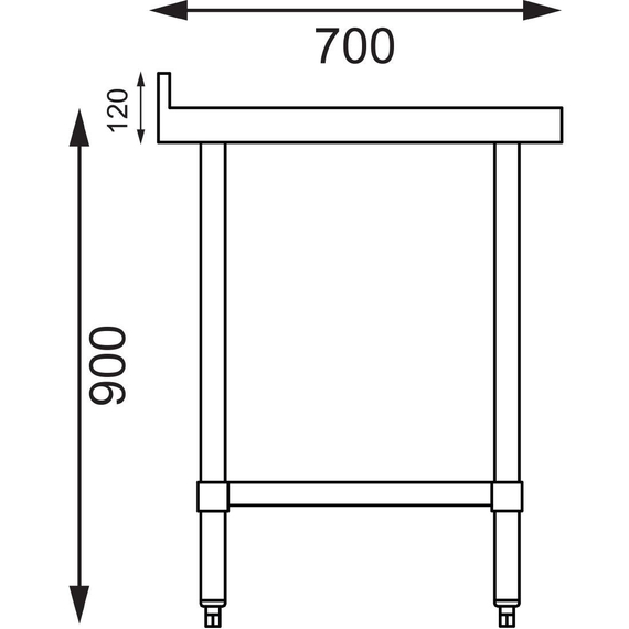 Vogue Arbeitstisch mit Aufkantung und Regalboden 180 x 70cm 1 Vogue Arbeitstisch mit Aufkantung und Regalboden 180 x 70cm