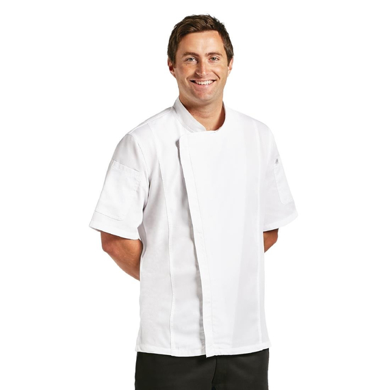 Chef Works Springfield Zipper Herren Kochjacke Weiß M Chef Works Springfield Zipper Herren Kochjacke Weiß M