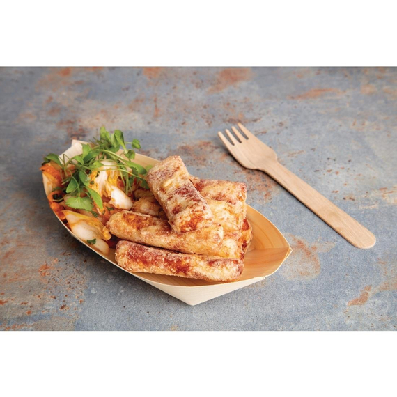 Fiesta Compostable biologisch abbaubare Holz-Schiffchen 19cm (100 Stück) 1 Fiesta Compostable biologisch abbaubare Holz-Schiffchen 19cm (100 Stück)