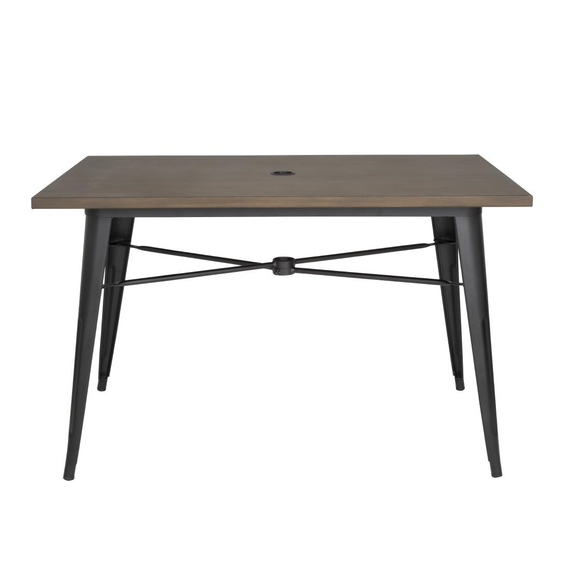 Bolero Kompletter Outdoor Tisch 120x76x76cm Dunkles Holz 1 Bolero Kompletter Outdoor Tisch 120x76x76cm Dunkles Holz