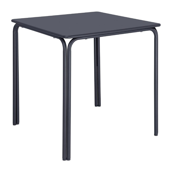 Bolero Adeline Stahl quadratischer Tisch 700mm Schieferblau Bolero Adeline Stahl quadratischer Tisch 700mm Schieferblau