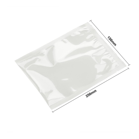 Vogue Kompostierbare Geprägte Vakuumbeutel 150x250mm (50 Stück) 3 Vogue Kompostierbare Geprägte Vakuumbeutel 150x250mm (50 Stück)