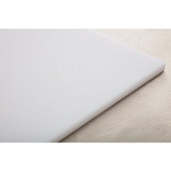 Hygiplas Schneidebrett aus weißem Niedrigdichte-Polyethylen Standard 450x300x12mm 6 Hygiplas Schneidebrett aus weißem Niedrigdichte-Polyethylen Standard 450x300x12mm