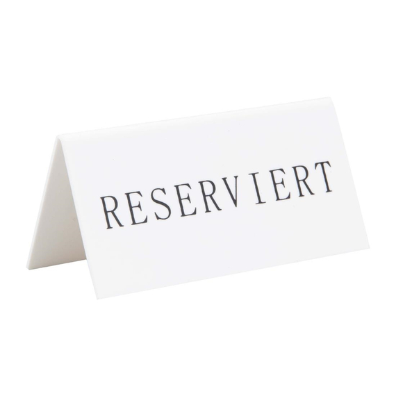 Securit Reserviert Tischständer Deutsch: Reserviert (5 Stück) 3 Securit Reserviert Tischständer Deutsch: Reserviert (5 Stück)