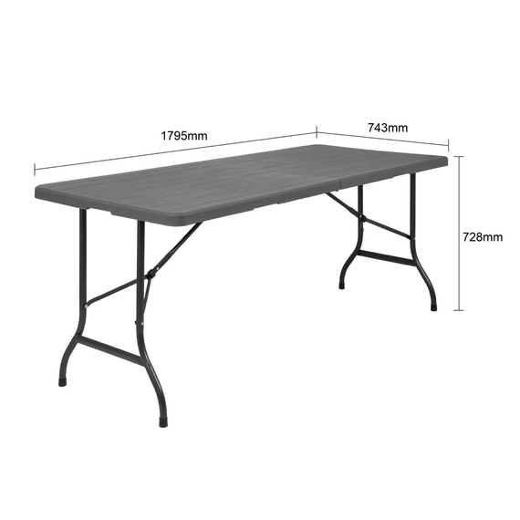 Bolero Korbgeflecht-Effekt Rechteckiger Klapptisch 6ft 4 Bolero Korbgeflecht-Effekt Rechteckiger Klapptisch 6ft
