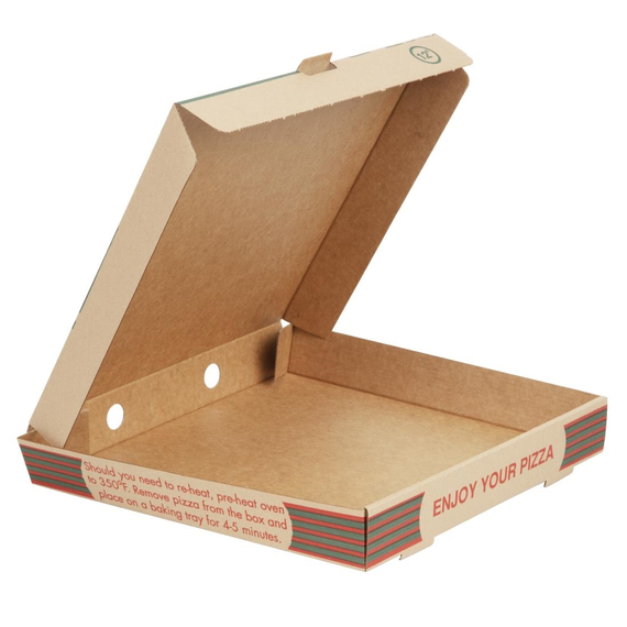 Kompostierbare Pizzakartons mit Gondola Design 30cm (100 Stück) 3 Kompostierbare Pizzakartons mit Gondola Design 30cm (100 Stück)