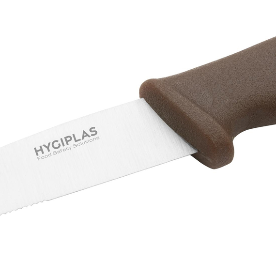 Hygiplas Gemüsemesser Gezackt Braun 10.5cm 3 Hygiplas Gemüsemesser Gezackt Braun 10.5cm