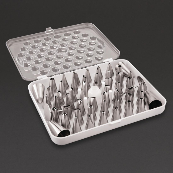 Vogue Tortendekoration Spritztüllen Set 52 verschiedene Tuben 2 Vogue Tortendekoration Spritztüllen Set 52 verschiedene Tuben