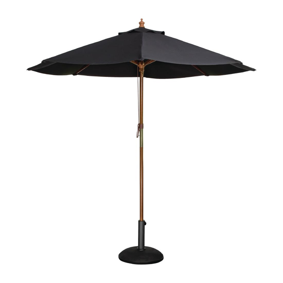 Bolero runder Sonnenschirm schwarz 2,5m Bolero runder Sonnenschirm schwarz 2,5m