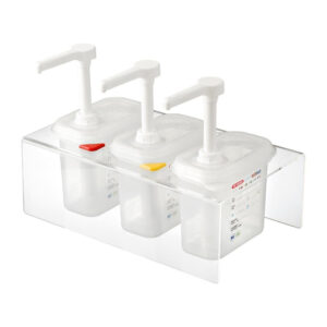 Araven 3 Soßenspender GN 1/9 Transparent 1,5L (3 Stück)