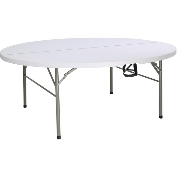 Bolero runder Klapptisch weiß 183cm 2 Bolero runder Klapptisch weiß 183cm