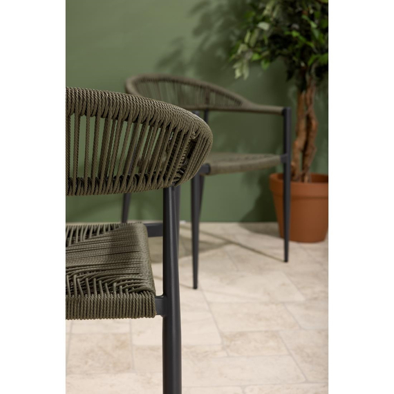 Bolero Eden PE Twist Rattan Outdoor Armstuhl Grün (4 Stück) 5 Bolero Eden PE Twist Rattan Outdoor Armstuhl Grün (4 Stück)