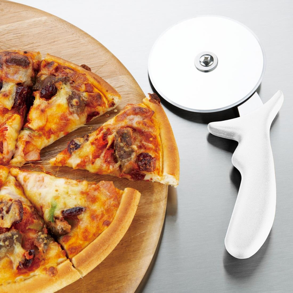 Hygiplas Edelstahl Pizzarad weiß 10cm 2 Hygiplas Edelstahl Pizzarad weiß 10cm