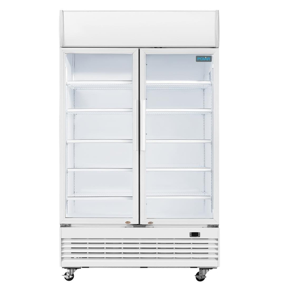 Polar G-Serie Zweitürige Displaykühlung mit Leuchtkasten 950L Schwingtüren 3 Polar G-Serie Zweitürige Displaykühlung mit Leuchtkasten 950L Schwingtüren