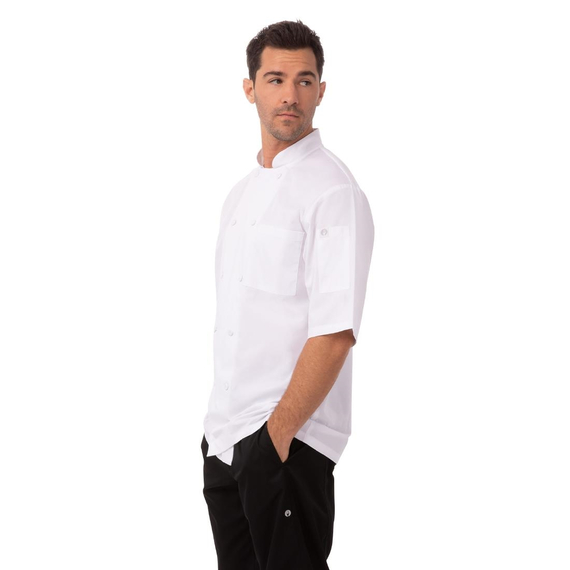 Chefs Works Montreal Cool Vent Unisex-Kochjacke mit kurzen Ärmeln Weiß M 5 Chefs Works Montreal Cool Vent Unisex-Kochjacke mit kurzen Ärmeln Weiß M