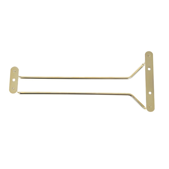 Gläserschiene Messing 25,5cm 4 Gläserschiene Messing 25,5cm