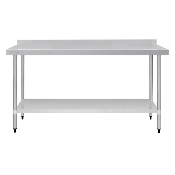 Vogue Arbeitstisch mit Aufkantung und Regalboden 180 x 70cm 4 Vogue Arbeitstisch mit Aufkantung und Regalboden 180 x 70cm