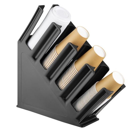 Olympia Kristallon Tassenhalter 4-Slots Polypropylen Schwarz 3 Olympia Kristallon Tassenhalter 4-Slots Polypropylen Schwarz