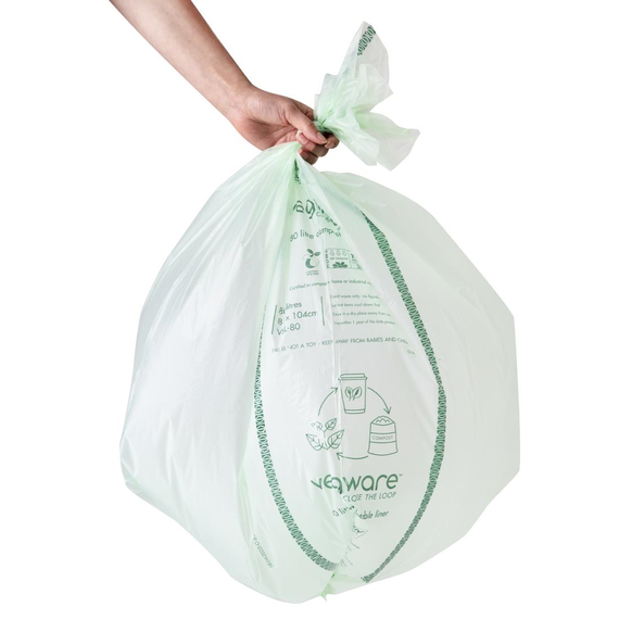 Vegware Biobag kompostierbare Müllsäcke 80L (240 Stück) 4 Vegware Biobag kompostierbare Müllsäcke 80L (240 Stück)