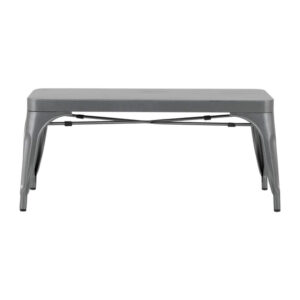 Bolero Bistro Metall-Sitzbänke Gunmetal 1000mm (2 Stück)