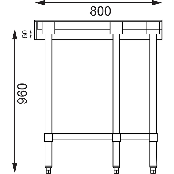 Vogue Arbeitsecktisch mit Aufkantung und Regalboden 80 x 60cm 7 Vogue Arbeitsecktisch mit Aufkantung und Regalboden 80 x 60cm