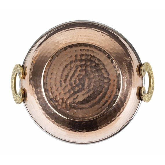 Olympia Kupfer Kadai Schale Edelstahl Messinggriffe 660ml 4 Olympia Kupfer Kadai Schale Edelstahl Messinggriffe 660ml