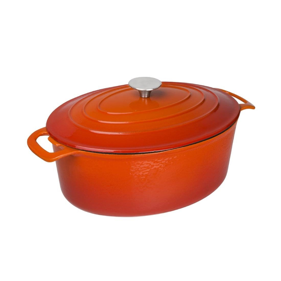 Vogue ovaler Schmortopf orange groß 2 Vogue ovaler Schmortopf orange groß