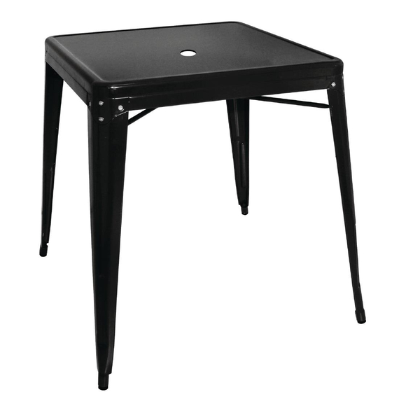 Bolero Bistro Quadratischer Stahltisch Schwarz - 660mm 4 Bolero Bistro Quadratischer Stahltisch Schwarz - 660mm