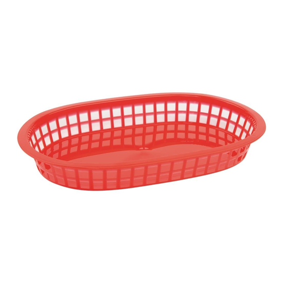 Olympia ovale Servierkörbe Kunststoff rot (6 Stück) Olympia ovale Servierkörbe Kunststoff rot (6 Stück)