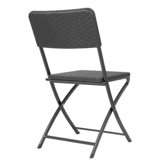 Bolero Rattan Klappstuhl Schwarz (2 Stück) 2 Bolero Rattan Klappstuhl Schwarz (2 Stück)