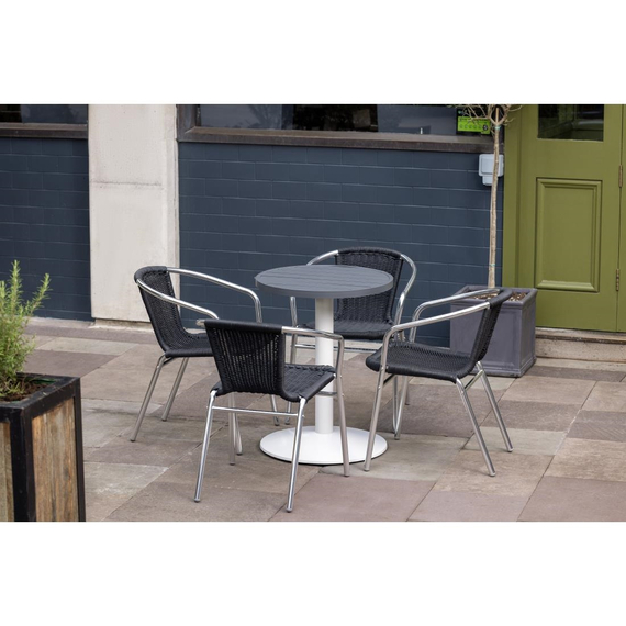 Bolero dunkelgraue runde Aluminium Tischplatte 580mm 5 Bolero dunkelgraue runde Aluminium Tischplatte 580mm