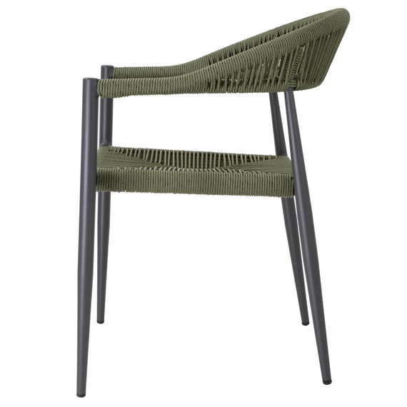 Bolero Eden PE Twist Rattan Outdoor Armstuhl Grün (4 Stück) 1 Bolero Eden PE Twist Rattan Outdoor Armstuhl Grün (4 Stück)