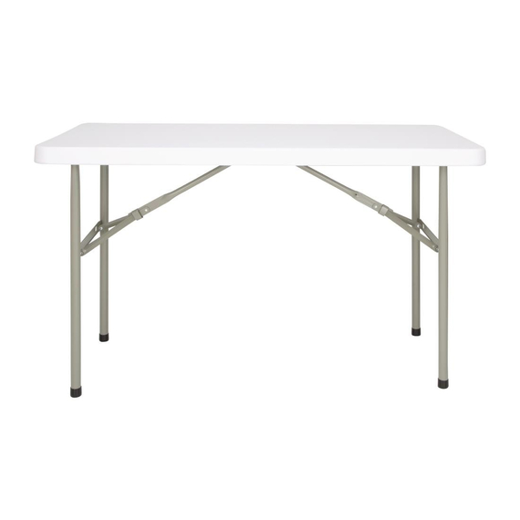Bolero rechteckiger Klapptisch weiß 122cm 1 Bolero rechteckiger Klapptisch weiß 122cm