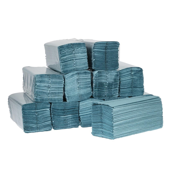 Jantex C-gefaltete Handtücher blau 1-lagig (12 Stück) 2 Jantex C-gefaltete Handtücher blau 1-lagig (12 Stück)