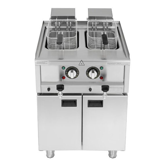 Buffalo 600 Serie freistehende Doppelbehälter-Elektrofritteuse 2x 8Ltr 2 Buffalo 600 Serie freistehende Doppelbehälter-Elektrofritteuse 2x 8Ltr