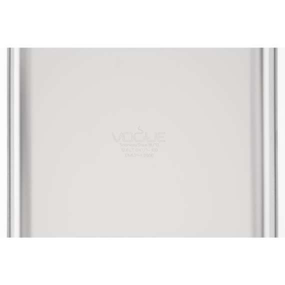 Vogue Strapazierfähiger GN-Behälter 1/1 Edelstahl 100mm 5 Vogue Strapazierfähiger GN-Behälter 1/1 Edelstahl 100mm