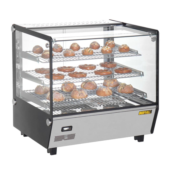 Buffalo Quadratische Tischplatte Beheizte Auslagevitrine 120Ltr Buffalo Quadratische Tischplatte Beheizte Auslagevitrine 120Ltr