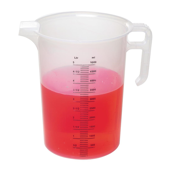 Messbecher aus Polypropylen 5L 3 Messbecher aus Polypropylen 5L