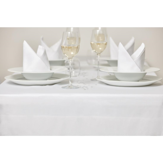 Mitre Luxury Satin Band Tischdecke weiß 137 x 178cm 1 Mitre Luxury Satin Band Tischdecke weiß 137 x 178cm
