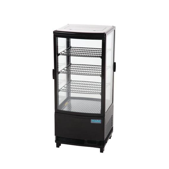 Polar C-Serie Energieeffizienter Kühlschrank mit gebogener Tür Schwarz 86Ltr 6 Polar C-Serie Energieeffizienter Kühlschrank mit gebogener Tür Schwarz 86Ltr
